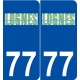 77 Lognes logo autocollant plaque stickers ville