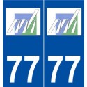 77 Magny-le-Hongre logo autocollant plaque stickers ville