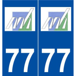 77 Magny-le-Hongre logo autocollant plaque stickers ville
