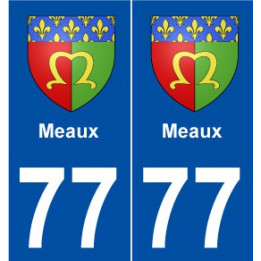 77 Meaux blason autocollant plaque stickers ville