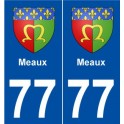 77 Meaux stemma adesivo piastra adesivi città