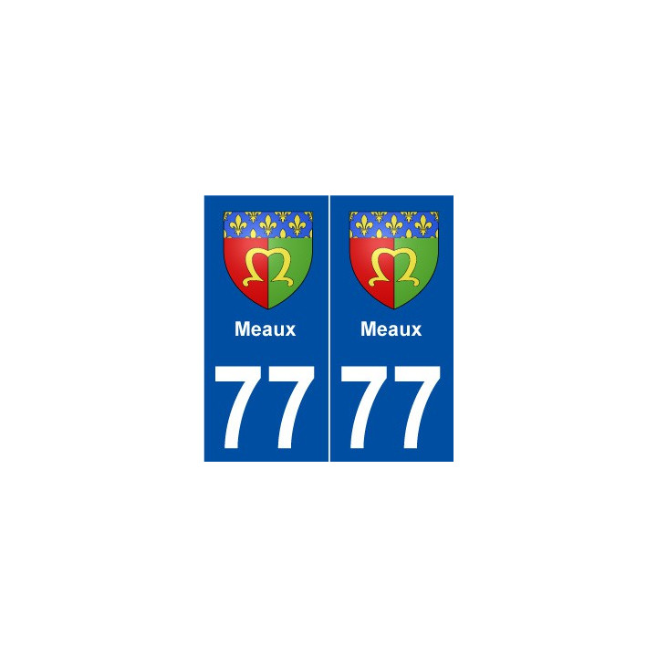 77 Meaux blason autocollant plaque stickers ville