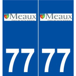 77 Meaux logo autocollant plaque stickers ville