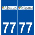 77 Meaux logo autocollant plaque stickers ville