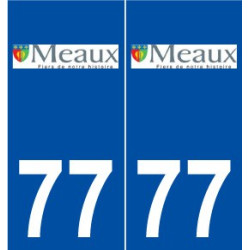 77 Meaux logo autocollant plaque stickers ville