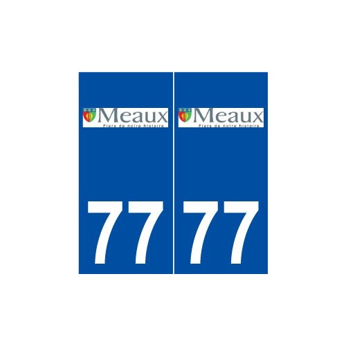 77 Meaux logo autocollant plaque stickers ville