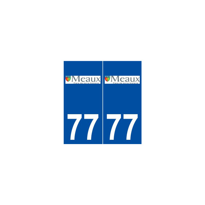 77 Meaux logo autocollant plaque stickers ville