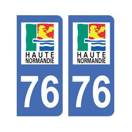 76 Seine Maritime autocollant plaque