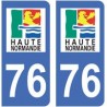 76 Seine Maritime autocollant plaque