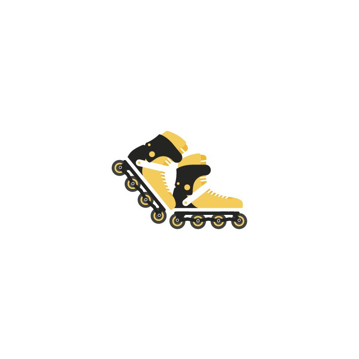 Autocollant sticker roller jaune adhésif