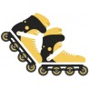 Autocollant sticker roller jaune adhésif