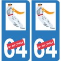 Sticker adesivo di Registrazione pelota basca pelotari chistera piastra di auto scelta del Numero di
