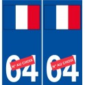 Sticker France flag Decal stickers adhesive Number choice