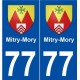 77 Mitry-Mory blason autocollant plaque stickers ville