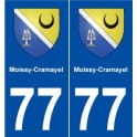 77 Moissy-Cramayel blason autocollant plaque stickers ville