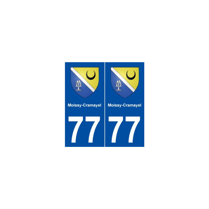 77 Moissy-Cramayel blason autocollant plaque stickers ville