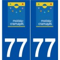 77 Moissy-Cramayel logo autocollant plaque stickers ville