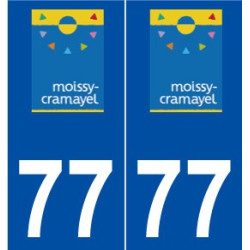 77 Moissy-Cramayel logo autocollant plaque stickers ville
