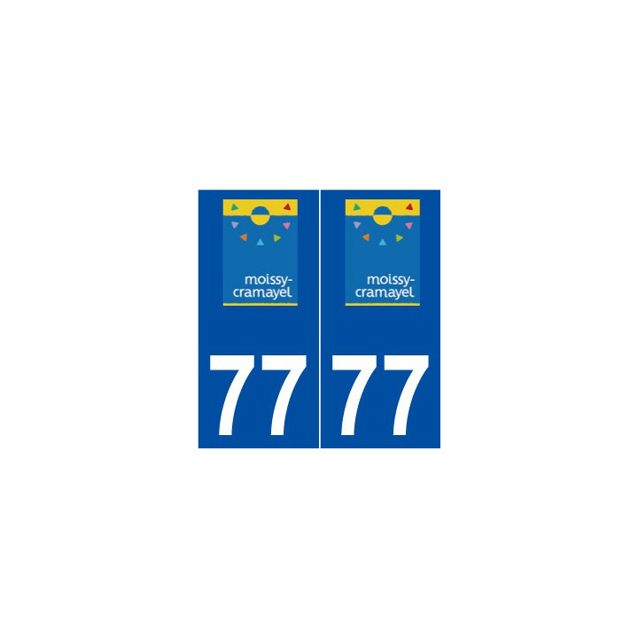 77 Moissy-Cramayel logo autocollant plaque stickers ville