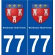 77 Montereau-Fault-Yonne blason autocollant plaque stickers ville