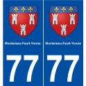 77 Montereau-Fault-Yonne blason autocollant plaque stickers ville