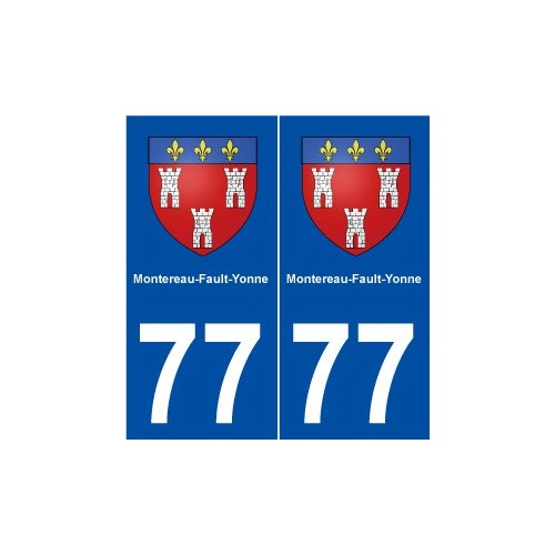 77 Montereau-Fault-Yonne blason autocollant plaque stickers ville