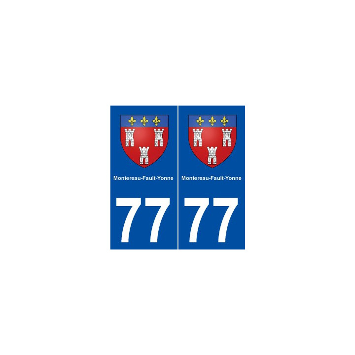 77 Montereau-Fault-Yonne blason autocollant plaque stickers ville