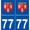 77 Montereau-Fault-Yonne blason autocollant plaque stickers ville