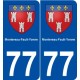 77 Montereau-Fault-Yonne blason autocollant plaque stickers ville