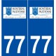 77 Montereau-Fault-Yonne logo autocollant plaque stickers ville