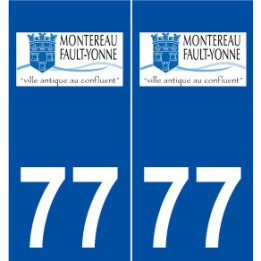 77 Montereau-Fault-Yonne logo autocollant plaque stickers ville
