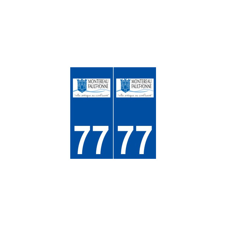 77 Montereau-Fault-Yonne logo autocollant plaque stickers ville