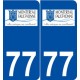 77 Montereau-Fault-Yonne logo autocollant plaque stickers ville