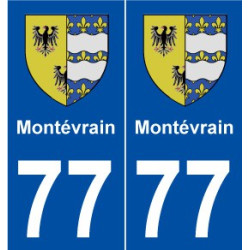 77 Montévrain blason autocollant plaque stickers ville