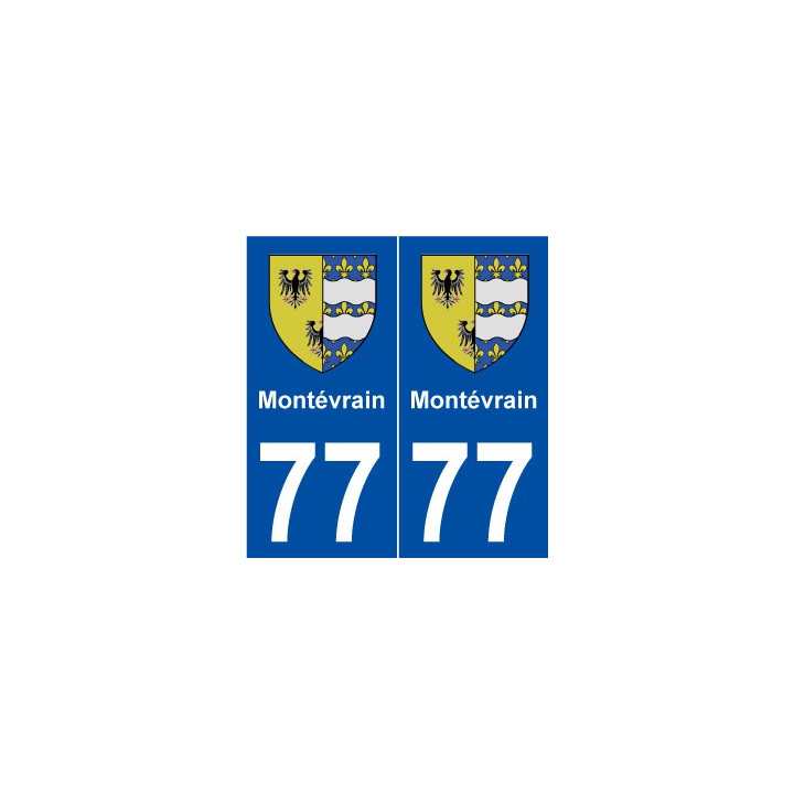 77 Montévrain blason autocollant plaque stickers ville