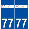 77 Montévrain logo autocollant plaque stickers ville