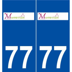 77 Montévrain logo autocollant plaque stickers ville
