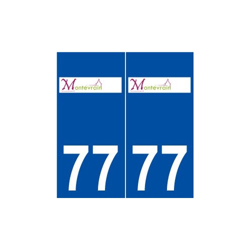 77 Montévrain logo autocollant plaque stickers ville