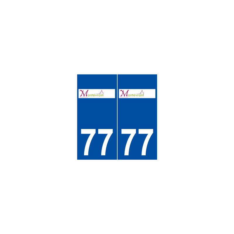 77 Montévrain logo autocollant plaque stickers ville