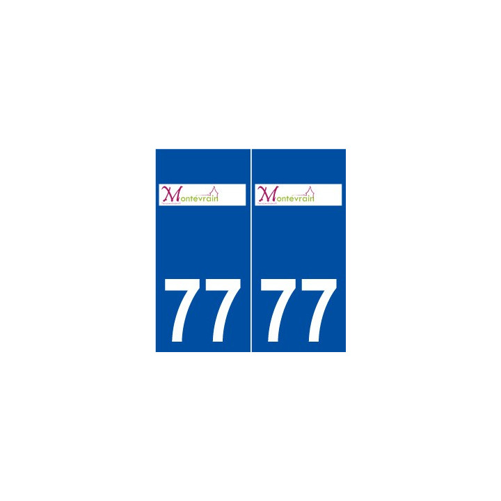 77 Montévrain logo autocollant plaque stickers ville