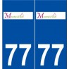 77 Montévrain logo autocollant plaque stickers ville