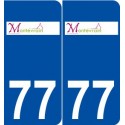 77 Montévrain logo autocollant plaque stickers ville