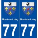 77 Moret-sur-Loing blason autocollant plaque stickers ville