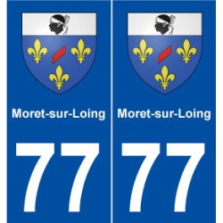 77 Moret-sur-Loing blason autocollant plaque stickers ville
