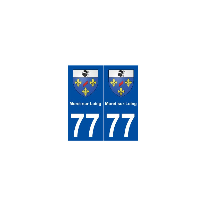 77 Moret-sur-Loing blason autocollant plaque stickers ville