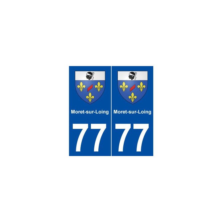77 Moret-sur-Loing blason autocollant plaque stickers ville