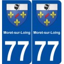 77 Moret-sur-Loing blason autocollant plaque stickers ville