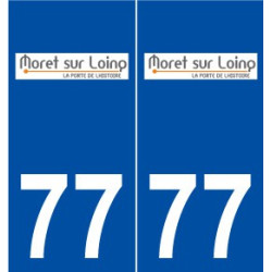 77 Moret-sur-Loing logo autocollant plaque stickers ville