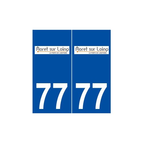77 Moret-sur-Loing logo autocollant plaque stickers ville