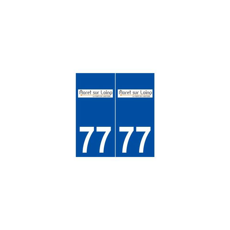 77 Moret-sur-Loing logo autocollant plaque stickers ville